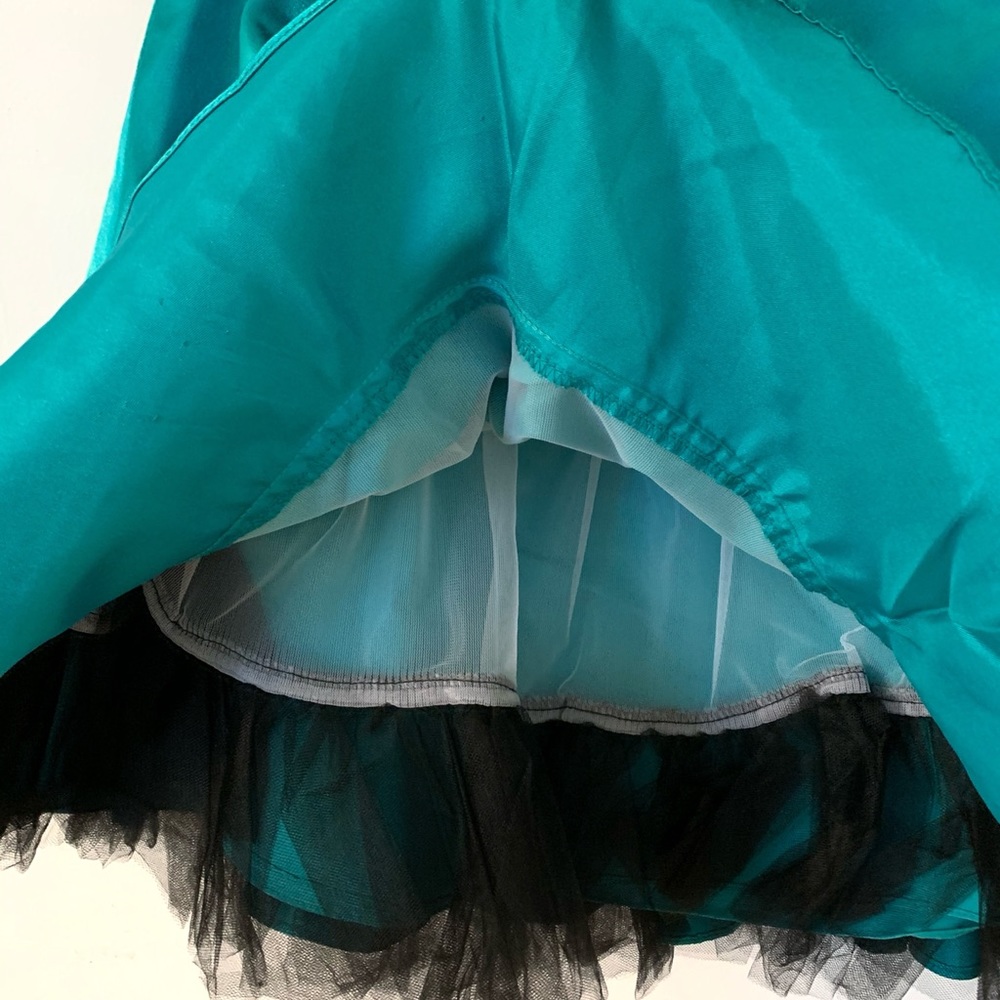 Tommy Hilfiger Strapless Party Dress Teal Black - Picture 9 of 14